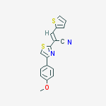 (e)-2-[4-(4-methoxyphenyl)-1,3-thiazol-2-yl]-3-thiophen-2-ylprop-2-enenitrile molecular structure