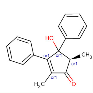 2-Cyclopenten-1-one, 4-hydroxy-2,5-dimethyl-3,4-diphenyl-, cis- molecular structure