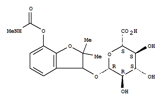 2,2-dimethyl-7-[(methylcarbamoyl)oxy]-2,3-dihydro-1-benzofuran-3-yl beta-D-glucopyranosiduronic acid