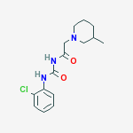 1-PIPERIDINEACETAMIDE,N-(((2-CHLOROPHENYL)AMINO)CARBONYL)-3-METHYL-