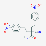 2-cyano-4-(4-nitrophenyl)-2-[2-(4-nitrophenyl)ethyl]butanamide molecular structure