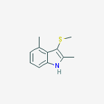 1H-Indole, 2,4-dimethyl-3-(methylthio)- molecular structure