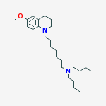 N,N-DIBUTYL-7-(6-METHOXY-3,4-DIHYDRO-1(2H)-QUINOLINYL)-1-HEPTANAMINE; N,N-DIBUTYL-N-(7-(6-METHOXY-3,4-DIHYDRO-1(2H)-QUINOLINYL)HEPTYL)AMINE molecular structure