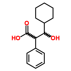 3-cyclohexyl-3-hydroxy-2-phenylpropanoic acid molecular structure