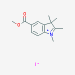 3H-Indolium, 5-(methoxycarbonyl)-1,2,3,3-tetramethyl-, iodide molecular structure