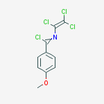 Benzenecarboximidoyl chloride, 4-methoxy-N-(trichloroethenyl)- molecular structure