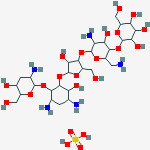 d-Streptamine, O-2-amino-2,3-dideoxy-alpha-d-ribo-hexopyranosyl-(1->4)-O-[O-alpha-d-mannopyranosyl-(1->4)-O-2,6-diamino-2,6-dideoxy-beta-l-idopyranosyl-(1->3)-beta-d-ribofuranosyl-(1->5)]-2-deoxy-, sulfate (salt)