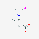 3-[bis(2-iodoethyl)amino]-4-methylbenzoic acid molecular structure
