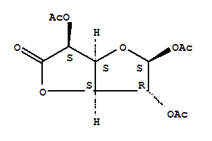 5-oxohexahydrofuro[3,2-b]furan-2,3,6-triyl triacetate  molecular structure