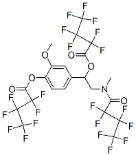 Heptafluorobutyric acid 4-[2-[N-(heptafluorobutyryl)-N-methylamino]-1-[(heptafluorobutyryl)oxy]ethyl]-2-methoxyphenyl ester molecular structure