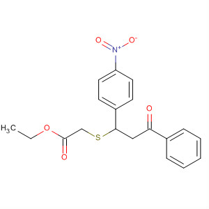 Acetic acid, [[1-(4-nitrophenyl)-3-oxo-3-phenylpropyl]thio]-, ethyl ester molecular structure