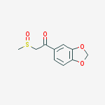 Ethanone, 1-(1,3-benzodioxol-5-yl)-2-(methylsulfinyl)- molecular structure