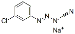 3-(m-chlorophenyl)-2-triazene-1-carbonitrile, sodium salt molecular structure