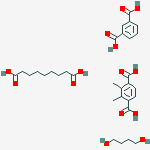 Benzene-1,3-dicarboxylic Acid;butane-1,4-diol;2,3-dimethylterephthalic Acid;nonanedioic Acid molecular structure