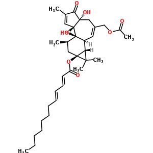 (1aR,1bS,4aR,7aS,7bR,8R,9aS)-3-[(acetyloxy)methyl]-4a,7b-dihydroxy-1,1,6,8-tetramethyl-5-oxo-1,1a,1b,4,4a,5,7a,7b,8,9-decahydro-9aH-cyclopropa[3,4]benzo[1,2-e]azulen-9a-yl (2E,4E)-dodeca-2,4-dienoate