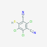 2,4,5-trichloro-6-sulfanylbenzene-1,3-dicarbonitrile molecular structure