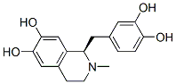 (R)-1-[(3,4-dihydroxyphenyl)methyl]-1,2,3,4-tetrahydro-2-methylisoquinoline-6,7-diol molecular structure