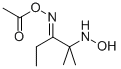 2-Hydroxyamino-2-methyl-3-pentanoneoximeacetate molecular structure