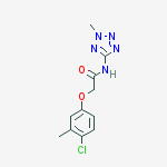 2-(4-chloro-3-methylphenoxy)-N-(2-methyl-2H-tetrazol-5-yl)acetamide molecular structure