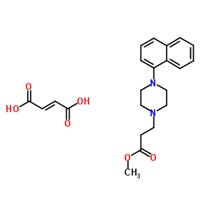 methyl 3-(4-naphthalen-1-ylpiperazin-1-yl)propanoate (2E)-but-2-enedioate molecular structure