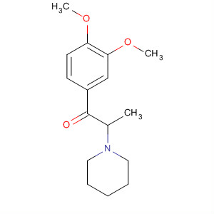 1-Propanone, 1-(3,4-dimethoxyphenyl)-2-(1-piperidinyl)- molecular structure