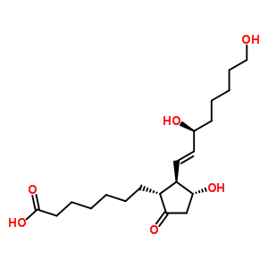 20-hydroxyprostaglandin E1 molecular structure