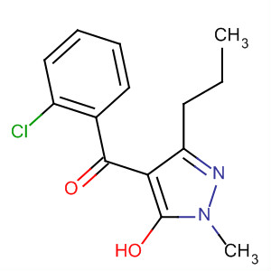 Methanone,(2-chlorophenyl)(5-hydroxy-1-methyl-3-propyl-1H-pyrazol-4-yl)- molecular structure