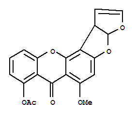 ORTHO-ACETYLSTERIGMATOCYSTIN molecular structure