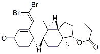 [(8R,9S,10R,13S,14S,17S)-6-(dibromomethylidene)-10,13-dimethyl-3-oxo-2 ,7,8,9,11,12,14,15,16,17-decahydro-1H-cyclopenta[a]phenanthren-17-yl] propanoate molecular structure
