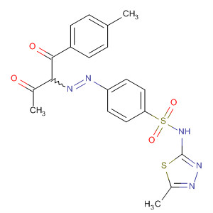 Benzenesulfonamide,4-[[1-(4-methylbenzoyl)-2-oxopropyl]azo]-N-(5-methyl-1,3,4-thiadiazol-2-yl)- molecular structure