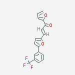 (2E)-1-furan-2-yl-3-{5-[3-(trifluoromethyl)phenyl]furan-2-yl}prop-2-en-1-one molecular structure