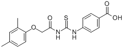 4-[[[[(2,4-DIMETHYLPHENOXY)ACETYL]AMINO]THIOXOMETHYL]AMINO]-BENZOIC ACID molecular structure