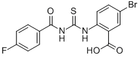 5-BROMO-2-[[[(4-FLUOROBENZOYL)AMINO]THIOXOMETHYL]AMINO]-BENZOIC ACID molecular structure