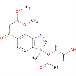 Carbamic acid, [5-[(2,2-dimethoxyethyl)sulfinyl]-1H-benzimidazol-2-yl]-,methyl ester molecular structure