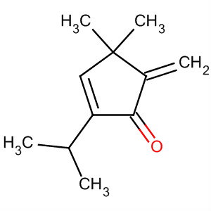 2-Cyclopenten-1-one, 4,4-dimethyl-5-methylene-2-(1-methylethyl)- molecular structure