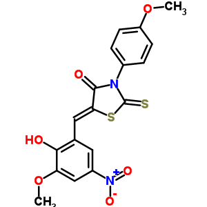 (5Z)-5-(2-hydroxy-3-methoxy-5-nitrobenzylidene)-3-(4-methoxyphenyl)-2-thioxo-1,3-thiazolidin-4-one