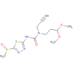 Urea,N-(3,3-dimethoxypropyl)-N'-[5-(methylsulfinyl)-1,3,4-thiadiazol-2-yl]-N-2-propynyl- molecular structure