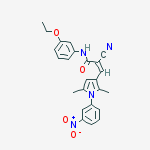 (z)-2-cyano-3-[2,5-dimethyl-1-(3-nitrophenyl)pyrrol-3-yl]-n-(3-ethoxyphenyl)prop-2-enamide molecular structure