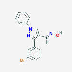 3-(3-bromophenyl)-1-phenyl-1H-pyrazole-4-carbaldehyde oxime molecular structure