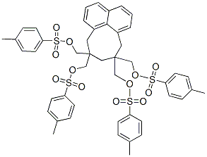 8,8,10,10-Tetrakis(p-tolylsulfonyloxymethyl)-8,9,10,11-tetrahydro-7H-cycloocta[de]naphthalene molecular structure