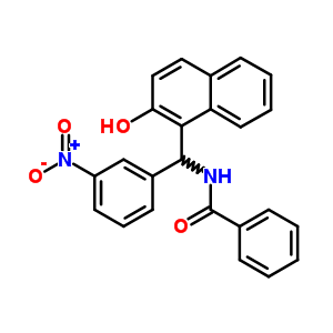 N-[(2-hydroxynaphthalen-1-yl)(3-nitrophenyl)methyl]benzamide molecular structure