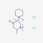 1,2,5-trimethyl-5-piperidin-1-ium-1-ylpiperidin-1-ium-4-one dichloride molecular structure