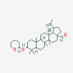5a,5b,8,8,11a-pentamethyl-9-(oxan-2-yloxy)-1-prop-1-en-2-yl-1,2,3,4,5,6,7,7a,9,10,11,11b,12,13,13a,13b-hexadecahydrocyclopenta[a]chrysene-3a-carbaldehyde molecular structure