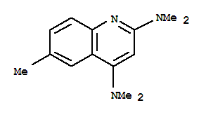 N,N,N',N',6-pentamethylquinoline-2,4-diamine molecular structure