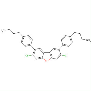 Dibenzofuran, 2,8-bis(4-butylphenyl)-3,7-dichloro- molecular structure