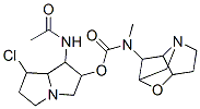 (Hexahydro-2,4-methano-4H-furo[3,2-b]pyrrol-3-yl)methylcarbamic acid [6-acetylamino-4-chloro-1-azabicyclo[3.3.0]octan-7-yl] ester molecular structure