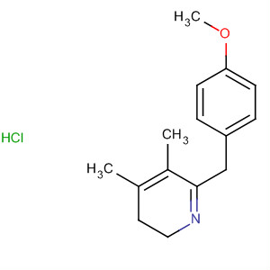 Pyridine, 2,3-dihydro-6-[(4-methoxyphenyl)methyl]-4,5-dimethyl-,hydrochloride molecular structure
