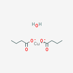 Copper;butanoate;hydrate molecular structure