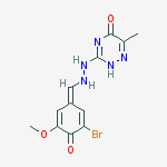 3-{2-[(Z)-(3-bromo-5-methoxy-4-oxocyclohexa-2,5-dien-1-ylidene)methyl]hydrazino}-6-methyl-1,2,4-triazin-5(2H)-one