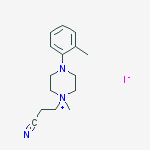 3-[1-methyl-4-(2-methylphenyl)piperazin-1-ium-1-yl]propanenitrile;iodide molecular structure